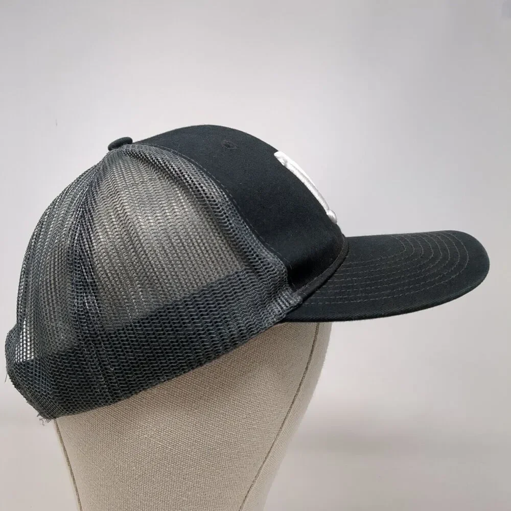 Letter N Snapback Mesh Back Trucker Hat Black OSFA Port Authority